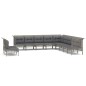 vidaXL 11-tlg. Garten-Lounge-Set mit Kissen Grau Poly Rattan vidaXL 11-tlg. Garten-Lounge-Set mit Kissen Grau Poly Rattan