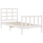 vidaXL Massivholzbett mit Kopfteil Weiß 90x200 cm vidaXL Massivholzbett mit Kopfteil Weiß 90x200 cm