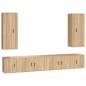 vidaXL 6-tlg. TV-Schrank-Set Sonoma-Eiche Holzwerkstoff vidaXL 6-tlg. TV-Schrank-Set Sonoma-Eiche Holzwerkstoff