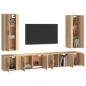 vidaXL 6-tlg. TV-Schrank-Set Sonoma-Eiche Holzwerkstoff vidaXL 6-tlg. TV-Schrank-Set Sonoma-Eiche Holzwerkstoff