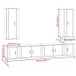 vidaXL 6-tlg. TV-Schrank-Set Sonoma-Eiche Holzwerkstoff vidaXL 6-tlg. TV-Schrank-Set Sonoma-Eiche Holzwerkstoff