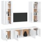 vidaXL 5-tlg. TV-Schrank-Set Hochglanz-Weiß Holzwerkstoff vidaXL 5-tlg. TV-Schrank-Set Hochglanz-Weiß Holzwerkstoff