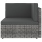 Modulares Sofa-Eckteil Poly Rattan Grau Modulares Sofa-Eckteil Poly Rattan Grau