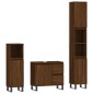 vidaXL 3-tlg. Badmöbel-Set Braun Eichen-Optik Holzwerkstoff vidaXL 3-tlg. Badmöbel-Set Braun Eichen-Optik Holzwerkstoff