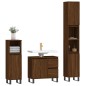 vidaXL 3-tlg. Badmöbel-Set Braun Eichen-Optik Holzwerkstoff vidaXL 3-tlg. Badmöbel-Set Braun Eichen-Optik Holzwerkstoff