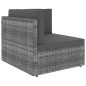 Modulares Sofa-Eckteil Poly Rattan Grau Modulares Sofa-Eckteil Poly Rattan Grau