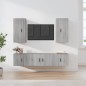 vidaXL 5-tlg. TV-Schrank-Set Grau Sonoma Holzwerkstoff vidaXL 5-tlg. TV-Schrank-Set Grau Sonoma Holzwerkstoff