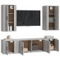 vidaXL 5-tlg. TV-Schrank-Set Grau Sonoma Holzwerkstoff vidaXL 5-tlg. TV-Schrank-Set Grau Sonoma Holzwerkstoff