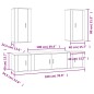 vidaXL 5-tlg. TV-Schrank-Set Grau Sonoma Holzwerkstoff vidaXL 5-tlg. TV-Schrank-Set Grau Sonoma Holzwerkstoff