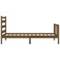 vidaXL Massivholzbett mit Kopfteil Honigbraun 100x200 cm vidaXL Massivholzbett mit Kopfteil Honigbraun 100x200 cm