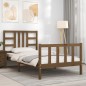 vidaXL Massivholzbett mit Kopfteil Honigbraun 90x200 cm vidaXL Massivholzbett mit Kopfteil Honigbraun 90x200 cm