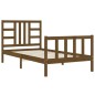 vidaXL Massivholzbett mit Kopfteil Honigbraun 90x200 cm vidaXL Massivholzbett mit Kopfteil Honigbraun 90x200 cm