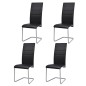 vidaXL Freischwinger 4 Stk. Schwarz Kunstleder vidaXL Freischwinger 4 Stk. Schwarz Kunstleder