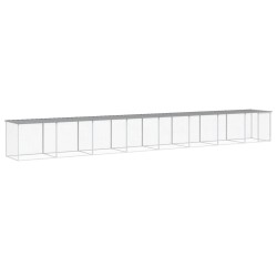 vidaXL Hühnerkäfig mit Dach Hellgrau 803x98x90 cm Verzinkter Stahl