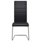 vidaXL Freischwinger 4 Stk. Schwarz Kunstleder vidaXL Freischwinger 4 Stk. Schwarz Kunstleder