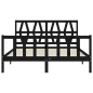 vidaXL Massivholzbett mit Kopfteil Schwarz 160x200 cm vidaXL Massivholzbett mit Kopfteil Schwarz 160x200 cm