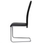 vidaXL Freischwinger 4 Stk. Schwarz Kunstleder vidaXL Freischwinger 4 Stk. Schwarz Kunstleder