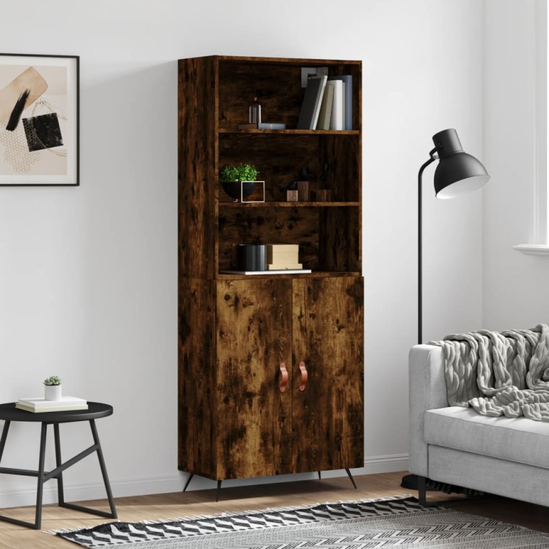 vidaXL Highboard Räuchereiche 69,5x34x180 cm Holzwerkstoff vidaXL Highboard Räuchereiche 69,5x34x180 cm Holzwerkstoff