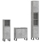 vidaXL 3-tlg. Badmöbel-Set Betongrau Holzwerkstoff vidaXL 3-tlg. Badmöbel-Set Betongrau Holzwerkstoff