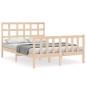 vidaXL Massivholzbett mit Kopfteil 140x190 cm vidaXL Massivholzbett mit Kopfteil 140x190 cm