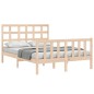vidaXL Massivholzbett mit Kopfteil 140x190 cm vidaXL Massivholzbett mit Kopfteil 140x190 cm