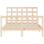 vidaXL Massivholzbett mit Kopfteil 140x190 cm vidaXL Massivholzbett mit Kopfteil 140x190 cm