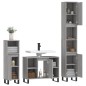 vidaXL 3-tlg. Badmöbel-Set Grau Sonoma Holzwerkstoff vidaXL 3-tlg. Badmöbel-Set Grau Sonoma Holzwerkstoff