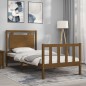 vidaXL Bettrahmen mit Kopfteil Honigbraun 90x190 cm Massivholz vidaXL Bettrahmen mit Kopfteil Honigbraun 90x190 cm Massivholz