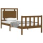 vidaXL Bettrahmen mit Kopfteil Honigbraun 90x190 cm Massivholz vidaXL Bettrahmen mit Kopfteil Honigbraun 90x190 cm Massivholz