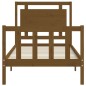 vidaXL Bettrahmen mit Kopfteil Honigbraun 90x190 cm Massivholz vidaXL Bettrahmen mit Kopfteil Honigbraun 90x190 cm Massivholz