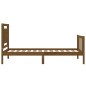 vidaXL Bettrahmen mit Kopfteil Honigbraun 90x190 cm Massivholz vidaXL Bettrahmen mit Kopfteil Honigbraun 90x190 cm Massivholz