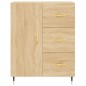 vidaXL Highboard Sonoma-Eiche 69,5x34x180 cm Holzwerkstoff vidaXL Highboard Sonoma-Eiche 69,5x34x180 cm Holzwerkstoff