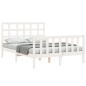 vidaXL Massivholzbett mit Kopfteil Weiß 140x190 cm vidaXL Massivholzbett mit Kopfteil Weiß 140x190 cm