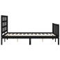 vidaXL Massivholzbett mit Kopfteil Schwarz 120x200 cm vidaXL Massivholzbett mit Kopfteil Schwarz 120x200 cm