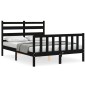 vidaXL Massivholzbett mit Kopfteil Schwarz 140x200 cm vidaXL Massivholzbett mit Kopfteil Schwarz 140x200 cm