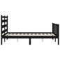 vidaXL Massivholzbett mit Kopfteil Schwarz 140x200 cm vidaXL Massivholzbett mit Kopfteil Schwarz 140x200 cm