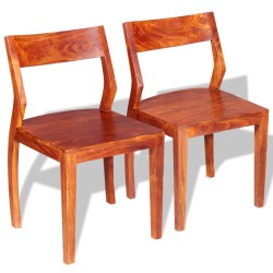 Esszimmerstühle 2 Stk. Akazienholz Massivholz