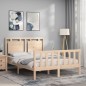 vidaXL Massivholzbett mit Kopfteil 140x190 cm vidaXL Massivholzbett mit Kopfteil 140x190 cm