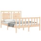 vidaXL Massivholzbett mit Kopfteil 140x190 cm vidaXL Massivholzbett mit Kopfteil 140x190 cm
