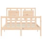 vidaXL Massivholzbett mit Kopfteil 140x190 cm vidaXL Massivholzbett mit Kopfteil 140x190 cm