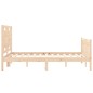 vidaXL Massivholzbett mit Kopfteil 140x190 cm vidaXL Massivholzbett mit Kopfteil 140x190 cm