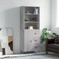 vidaXL Highboard Grau Sonoma 69,5x34x180 cm Holzwerkstoff vidaXL Highboard Grau Sonoma 69,5x34x180 cm Holzwerkstoff