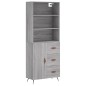 vidaXL Highboard Grau Sonoma 69,5x34x180 cm Holzwerkstoff vidaXL Highboard Grau Sonoma 69,5x34x180 cm Holzwerkstoff