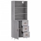 vidaXL Highboard Grau Sonoma 69,5x34x180 cm Holzwerkstoff vidaXL Highboard Grau Sonoma 69,5x34x180 cm Holzwerkstoff
