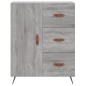vidaXL Highboard Grau Sonoma 69,5x34x180 cm Holzwerkstoff vidaXL Highboard Grau Sonoma 69,5x34x180 cm Holzwerkstoff