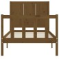 vidaXL Massivholzbett mit Kopfteil Honigbraun 90x200 cm vidaXL Massivholzbett mit Kopfteil Honigbraun 90x200 cm