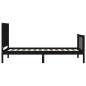 vidaXL Massivholzbett mit Kopfteil Schwarz 100x200 cm vidaXL Massivholzbett mit Kopfteil Schwarz 100x200 cm