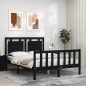 vidaXL Massivholzbett mit Kopfteil Schwarz 140x200 cm vidaXL Massivholzbett mit Kopfteil Schwarz 140x200 cm