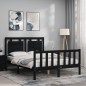 vidaXL Massivholzbett mit Kopfteil Schwarz 140x200 cm vidaXL Massivholzbett mit Kopfteil Schwarz 140x200 cm