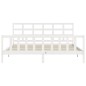 vidaXL Bettgestell mit Kopfteil Weiß 180x200 cm Massivholz vidaXL Bettgestell mit Kopfteil Weiß 180x200 cm Massivholz